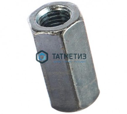 Гайка соединительная DIN 6334, оц М16  (210 шт/уп) КК -  магазин крепежа «ТАТМЕТИЗ»