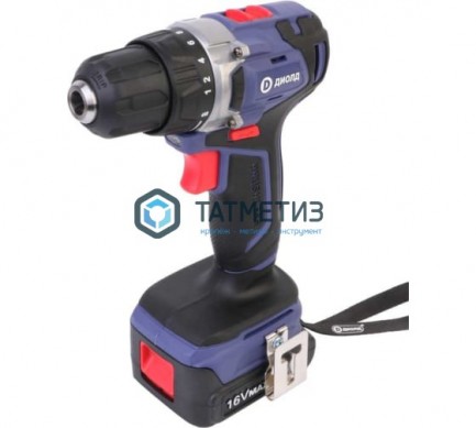 Дрель-шуруповерт аккумуляторная 16 В, 2,0 Ач, БЗП, "ДИОЛД" ДЭА-16 Л-08 | «ТАТМЕТИЗ» Дрель-шуруповерт аккумуляторная 16 В, 2,0 Ач, БЗП, "ДИОЛД" ДЭА-16 Л-08 - магазин крепежа «ТАТМЕТИЗ»