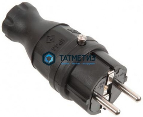 Вилка прям каучук 16А 2Р+E IР44 ИЭК ОМЕГА | «ТАТМЕТИЗ» Вилка прям каучук 16А 2Р+E IР44 ИЭК ОМЕГА - магазин крепежа «ТАТМЕТИЗ»