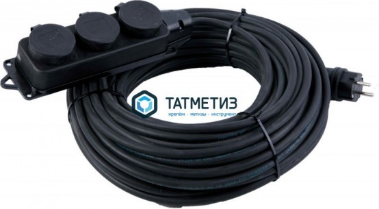 Удлинитель силовой с/з, КГ, 3500 Вт, 3-гнезда, 20м Атом Атлант | «ТАТМЕТИЗ» Удлинитель силовой с/з, КГ, 3500 Вт, 3-гнезда, 20м Атом Атлант - магазин крепежа «ТАТМЕТИЗ»
