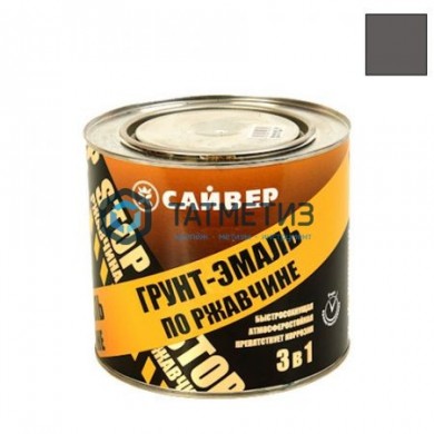 Грунт-эмаль по ржавчине ХВ 3 в 1 Сайвер серая 2 кг. 6 | «ТАТМЕТИЗ» Грунт-эмаль по ржавчине ХВ 3 в 1 Сайвер серая 2 кг. 6 - магазин крепежа «ТАТМЕТИЗ»