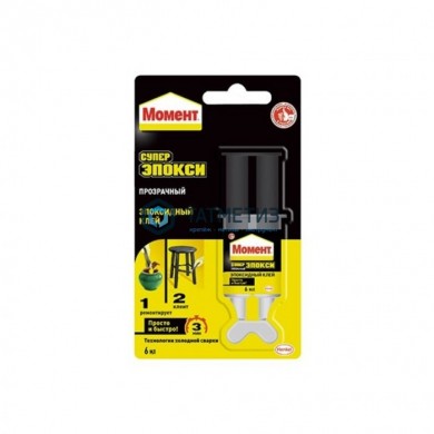 Клей Момент Супер Эпокси прозрачный шприц 6мл | «ТАТМЕТИЗ» Клей Момент Супер Эпокси прозрачный шприц 6мл - магазин крепежа «ТАТМЕТИЗ»