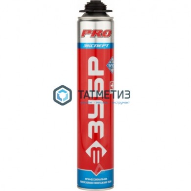 Пена ЗУБР "ЭКСПЕРТ" ПРО В1 профессиональная, для монтажного пистолета, всесезонная, 750мл | «ТАТМЕТИЗ» Пена ЗУБР "ЭКСПЕРТ" ПРО В1 профессиональная, для монтажного пистолета, всесезонная, 750мл - магазин крепежа «ТАТМЕТИЗ»