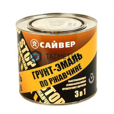 Грунт-эмаль по ржавчине ХВ 3 в 1 Сайвер ЗЕЛЕНАЯ  20 кг -  магазин крепежа «ТАТМЕТИЗ»